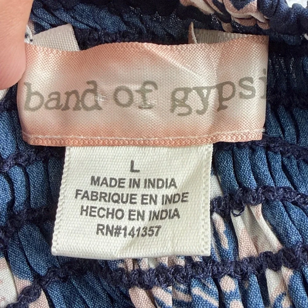 Band of Gypsies Floral Mini‎ Dress Navy Blue Bustier Style Size L